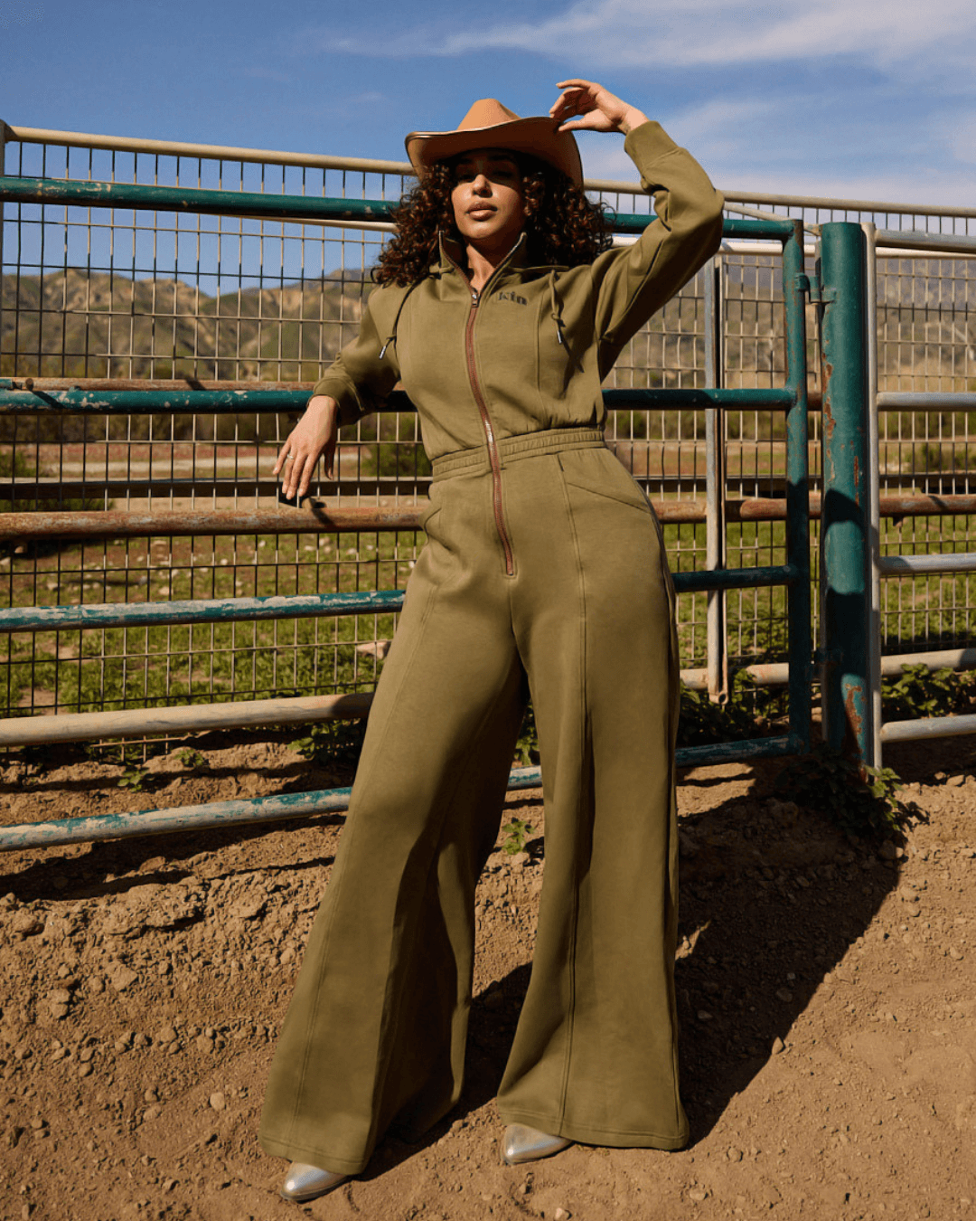 Green Satin Lined Jumpsuit