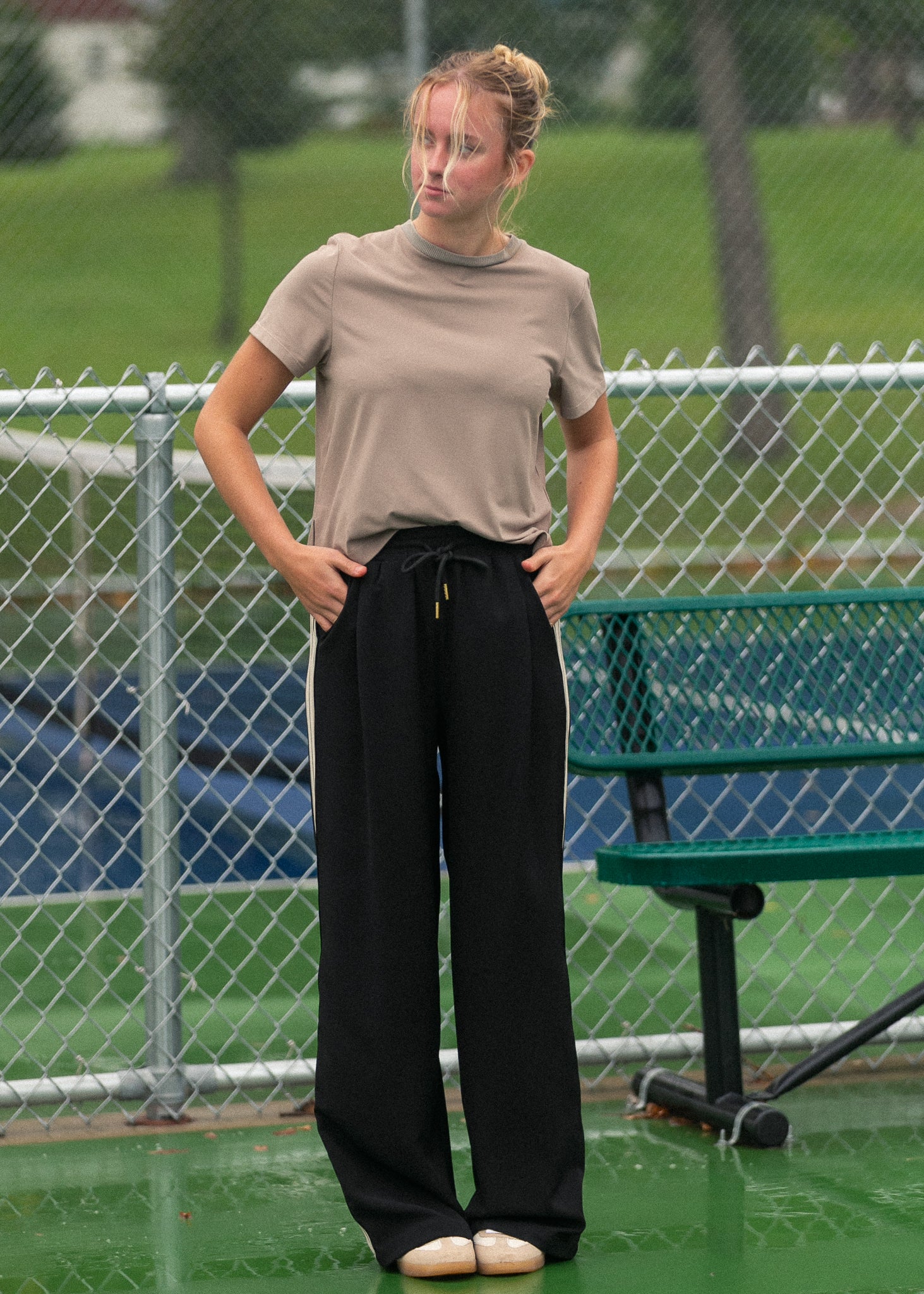 Nina Wide Leg Track Pants