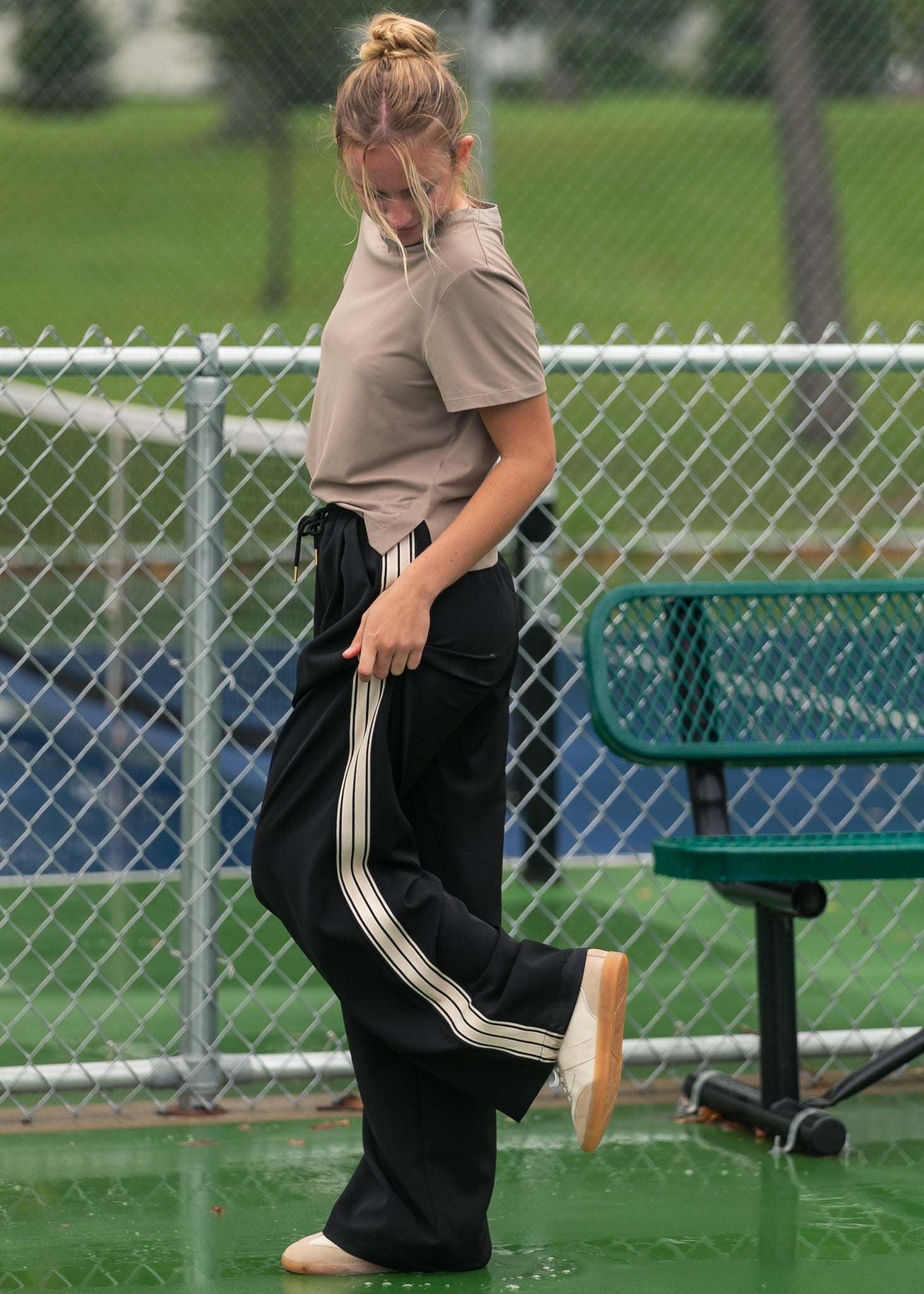 Nina Wide Leg Track Pants