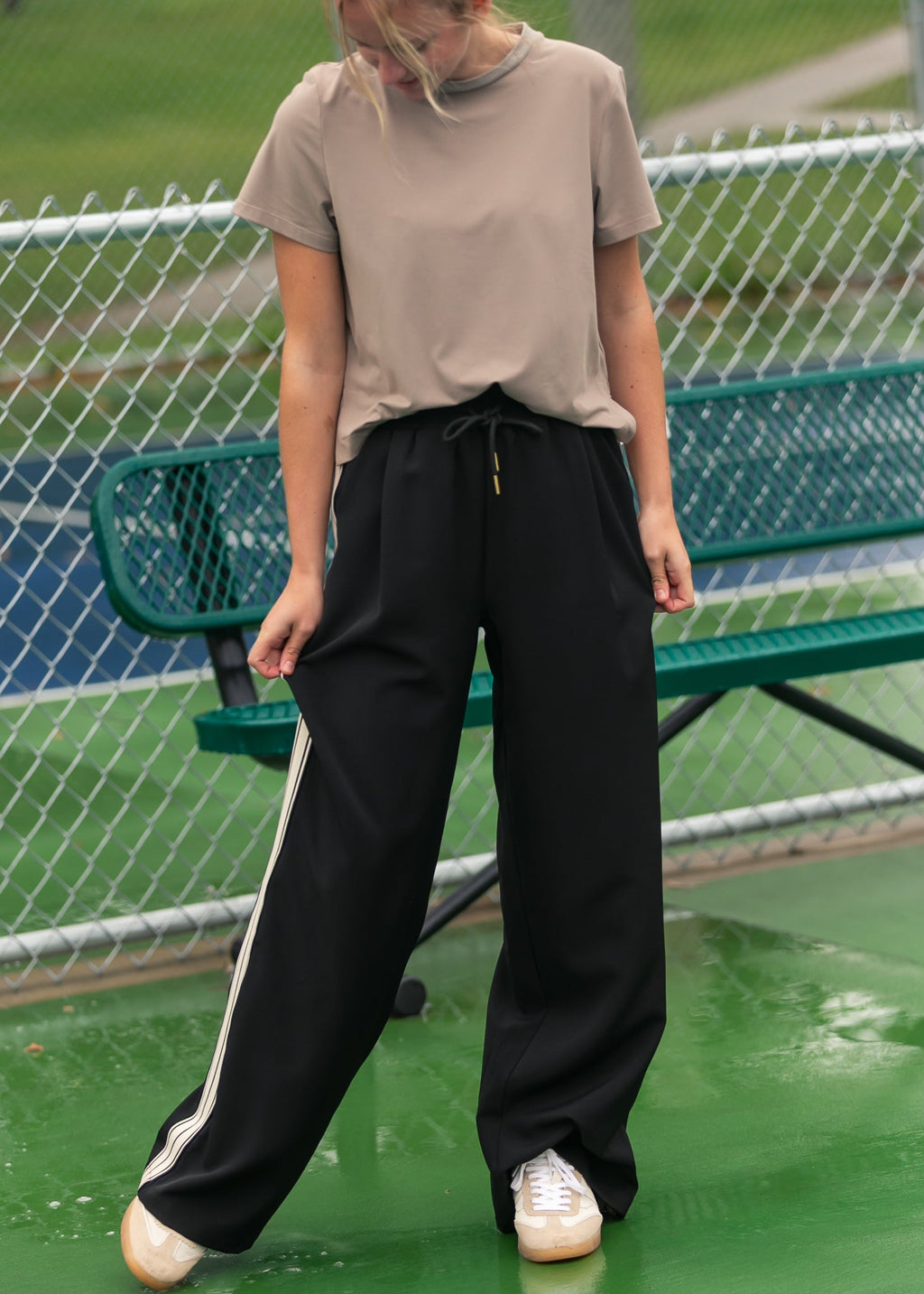 Nina Wide Leg Track Pants